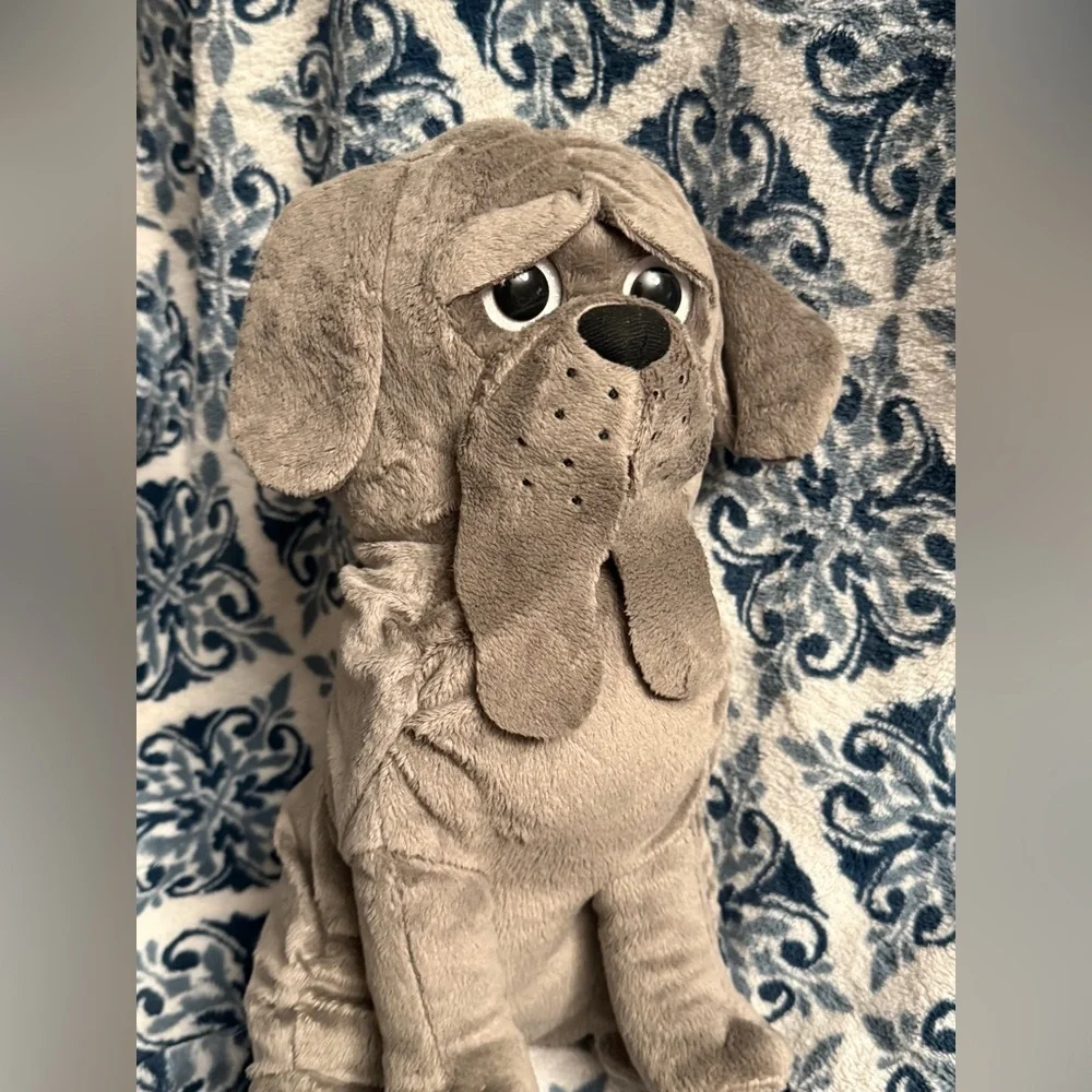 Warner Bros. Harry Potter FANG Hagrids Dog Plush Gray Red Wizarding Worlds